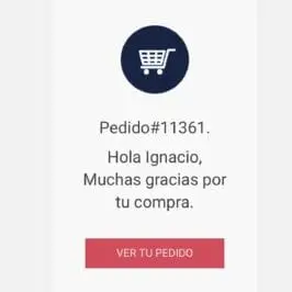 Confirmación de pedido