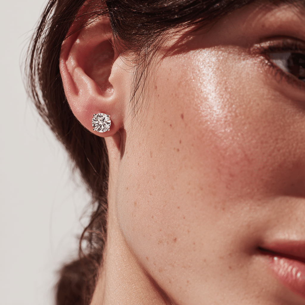 Pendientes redondos 6mm - Imagen 3